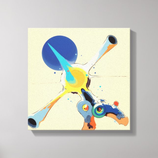 Bau-Haus style modern art canvas Print (Front)