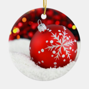 Bauble in Snow Ornament