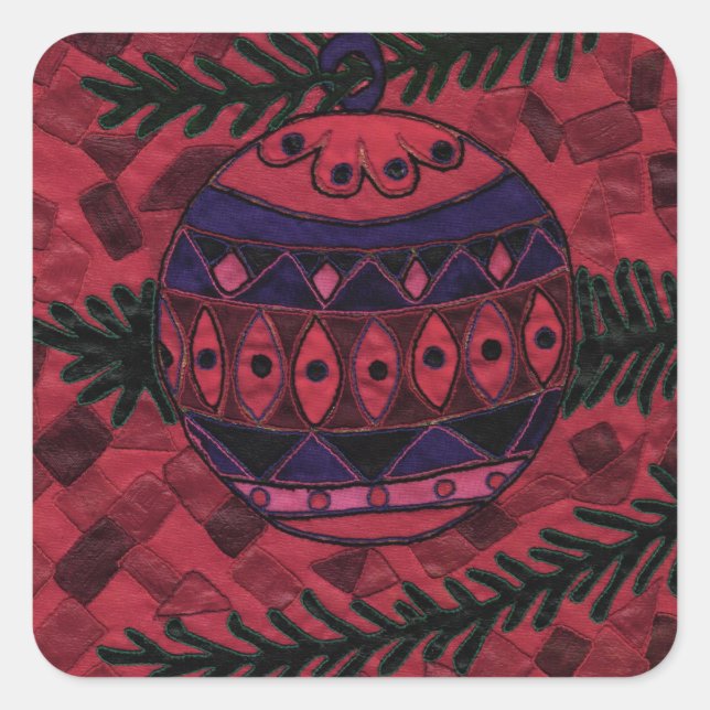 Bauble Square Sticker (Front)