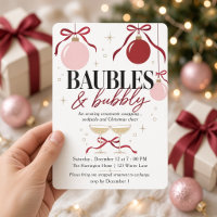 Baubles and Bubbly Christmas Ornament Exchange