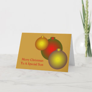 Baubles Design Son Christmas Holiday Card