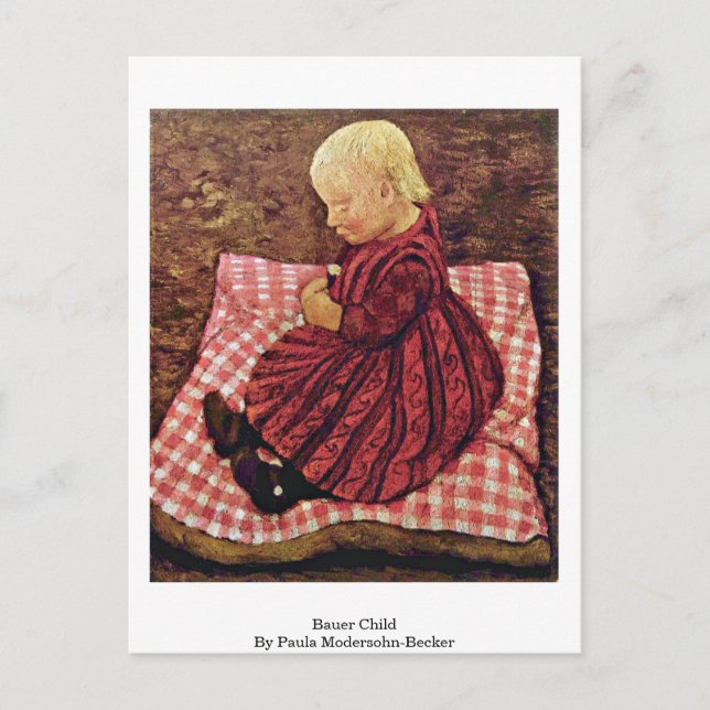 Bauer Child By Paula Modersohn-Becker Postcard (Front)