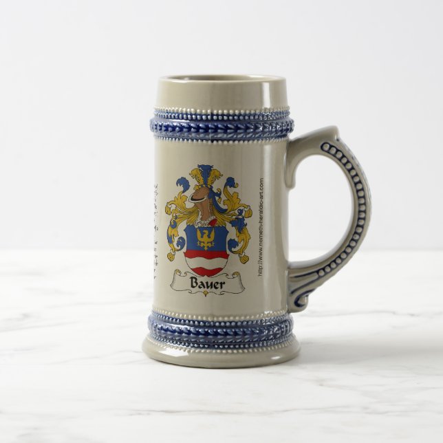 Bauer Family Crest Stein (Right)
