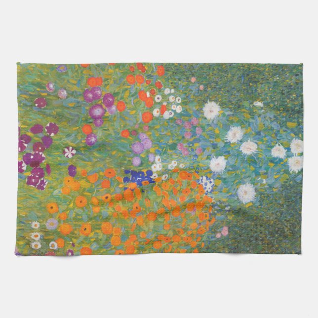 Bauerngarten - Gustav Klimt Tea Towel (Horizontal)