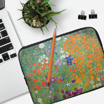 Bauerngarten Landscape Gustav Klimt Laptop Sleeve<br><div class="desc">A laptop sleeve with the fine art oil painting by Gustav Klimt (1862-1918),  Bauerngarten or Flower Garden (c. 1906). A colourful depiction of petunias,  asters,  and other flowers in the garden from the Art Nouveau period.</div>