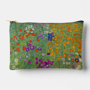 Bauerngarten, Oil Painting, Gustav Klimt Accessory Pouch