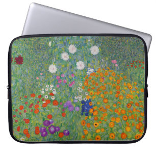 Bauerngarten, Oil Painting, Gustav Klimt Laptop Sleeve