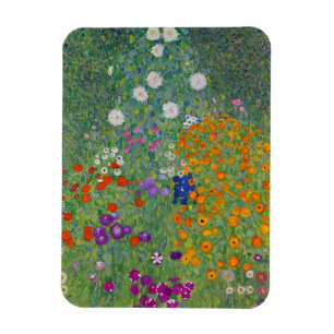 Bauerngarten, Oil Painting, Gustav Klimt Magnet