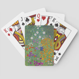 Bauerngarten, Oil Painting, Gustav Klimt Playing Cards
