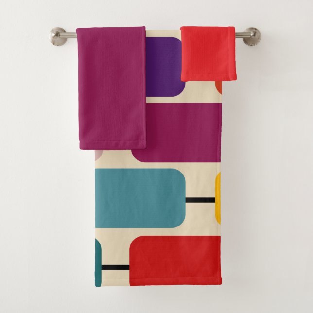 Bauhaus Abacus   Bath Towel Set (Insitu)
