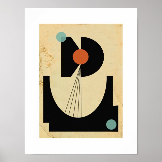 Bauhaus Abstract #6 Original Poster (Front)