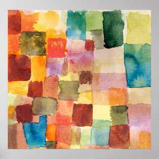 Bauhaus Abstract Watercolor Poster. Poster