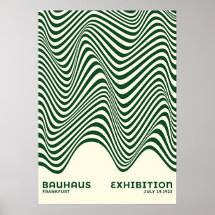 Bauhaus Abstract Wave Wall Art, for home decor