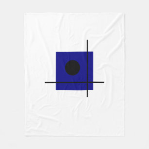 Bauhaus Art Blue Geometric Composition Fleece Blanket