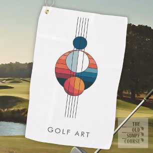 Bauhaus Art in five lines and spheres Golf Towel