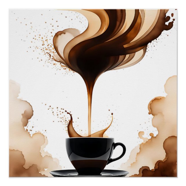 Bauhaus art morning coffee (brown) poster (Front)