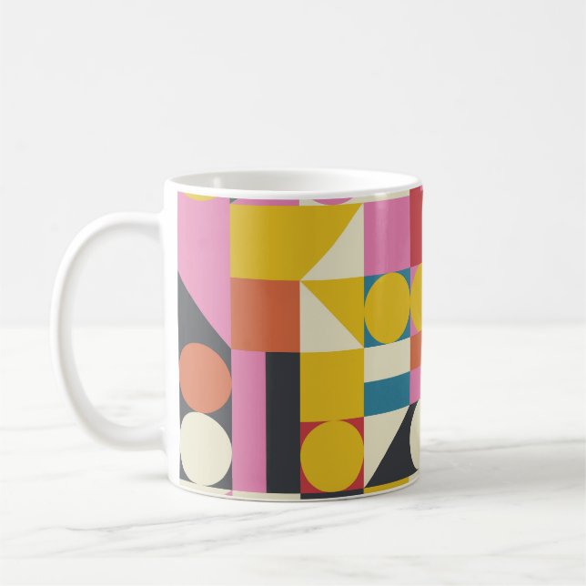 Bauhaus artwork: abstract geometric composition coffee mug (Left)