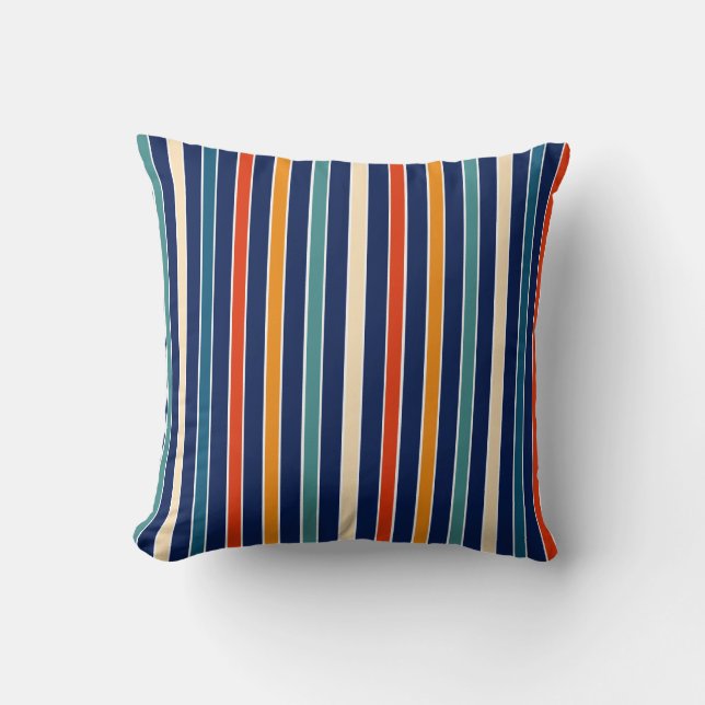 Bauhaus Ausstellung Retro Stripes Cushion (Front)