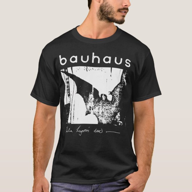 Bauhaus - Bat Wings - Bela Lugosi'S Dead White Vin T-Shirt (Front)