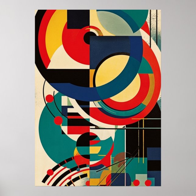 bauhaus, bauhaus design, modern design, geometric  poster (Front)