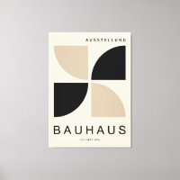 Bauhaus Beige Black Geometric Quarter Circle
