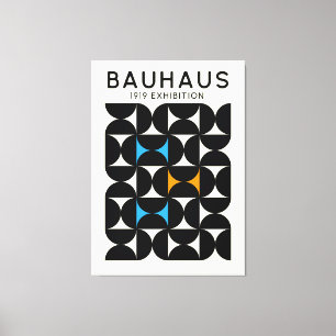 Bauhaus Black Geometric Grid Art Print 1919
