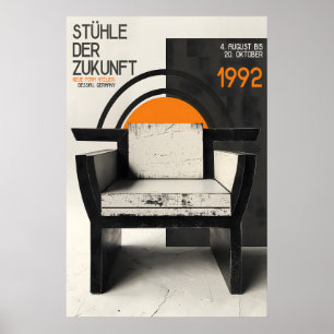 Bauhaus Chair Exhibition Poster German Modern