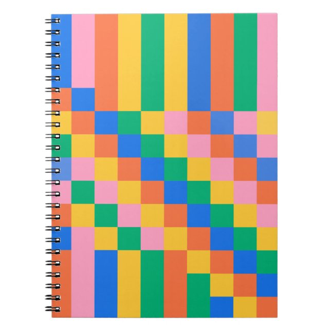 Bauhaus Chequerboard Pattern Notebook (Front)