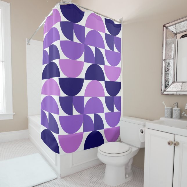 Bauhaus Circles Shower Curtain (In Situ)