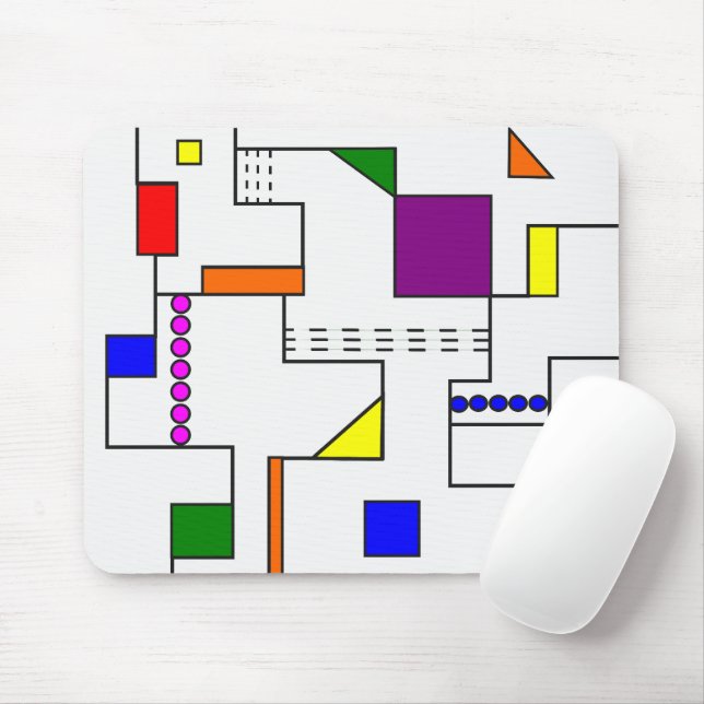 Bauhaus Circuits  Mouse Pad (With Mouse)