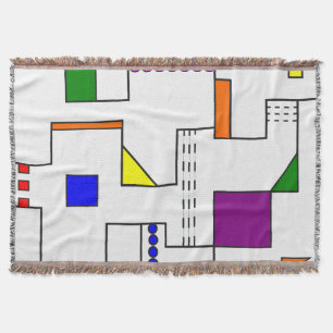 Bauhaus Circuits  Throw Blanket