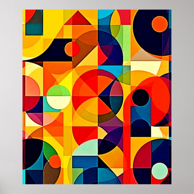 Bauhaus Colour Geometry Design Poster (Front)