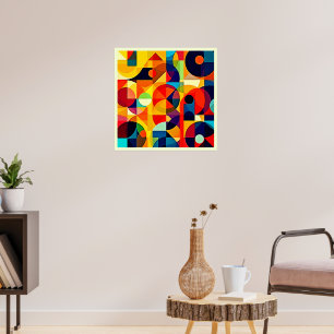 Bauhaus Colour Geometry Design Poster