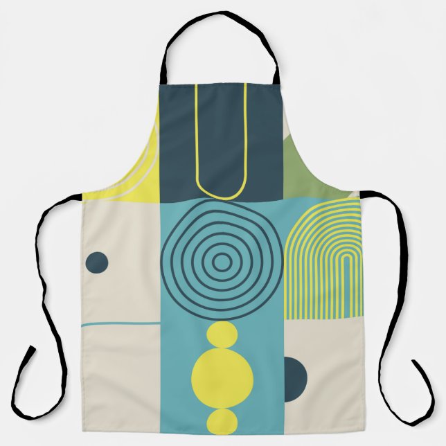 Bauhaus composition artwork made with abstract ele apron (Front)