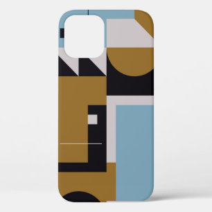 Bauhaus composition artwork made with abstract ele iPhone 12 case