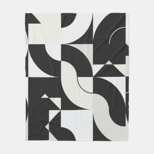 Bauhaus composition artwork made with abstract ele fleece blanket
