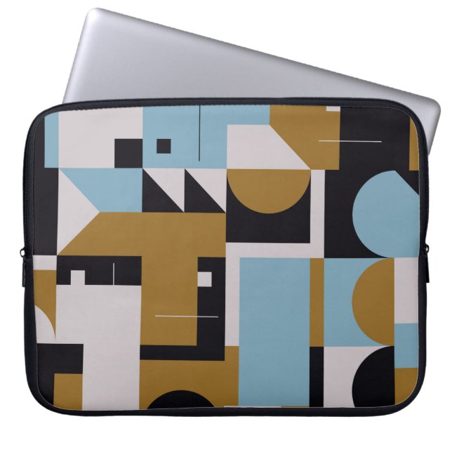 Bauhaus composition artwork made with abstract ele laptop sleeve (Front)