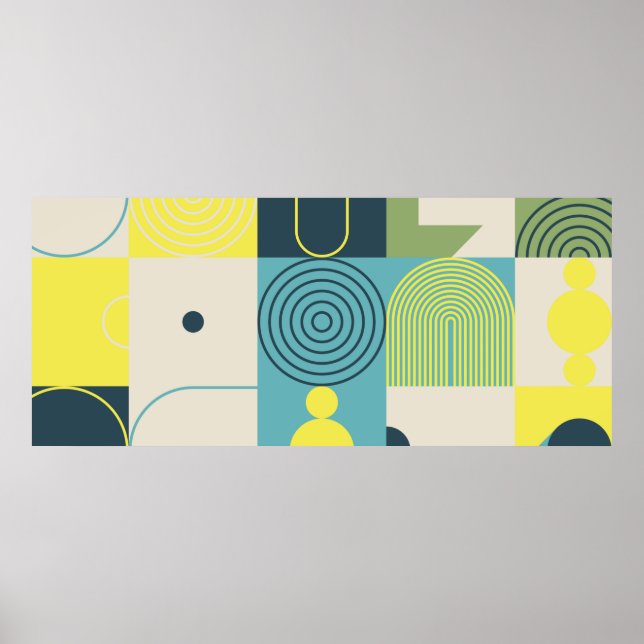 Bauhaus composition artwork made with abstract ele poster (Front)