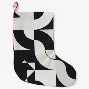 Bauhaus composition artwork made with abstract ele small christmas stocking