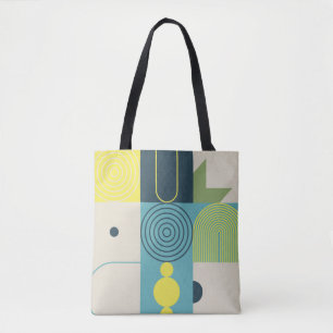 Bauhaus composition artwork made with abstract ele tote bag