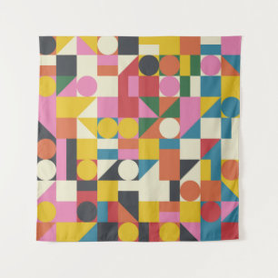 Bauhaus composition artwork made with Vintage abst Tapestry