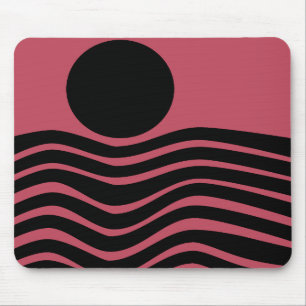 Bauhaus Deep Pink Abstract Mouse Pad