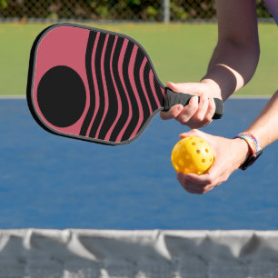Bauhaus Deep Pink Abstract Pickleball Paddle