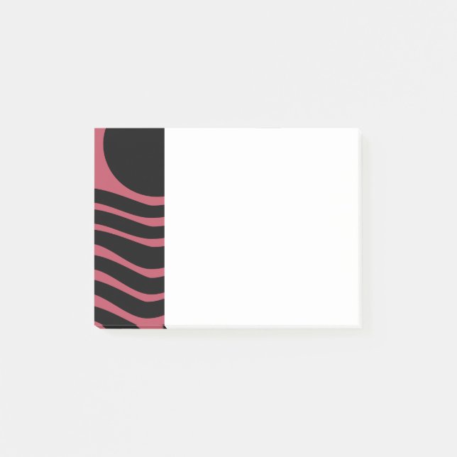 Bauhaus Deep Pink Abstract Post-it Notes (Front)