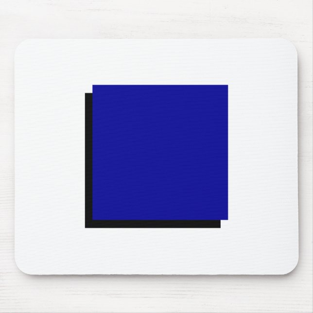 Bauhaus Design Geometric Art Blue Square Mouse Pad (Front)