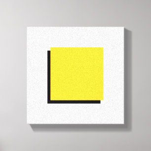 Bauhaus Design Geometric Art Yellow Square Canvas Print