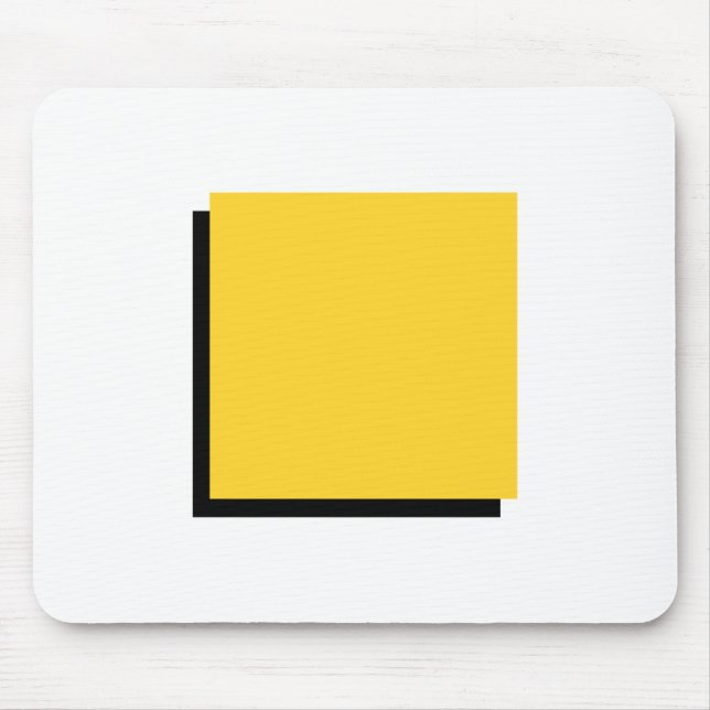 Bauhaus Design Geometric Art Yellow Square Mouse Pad (Front)