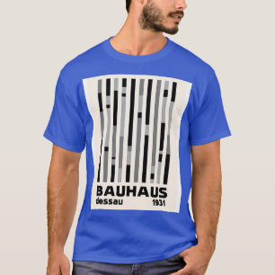 Bauhaus Dessau 1931 Modernist Homage Black Grey Cr T-Shirt