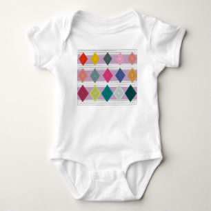 Bauhaus Diamond Quilt  Baby Bodysuit