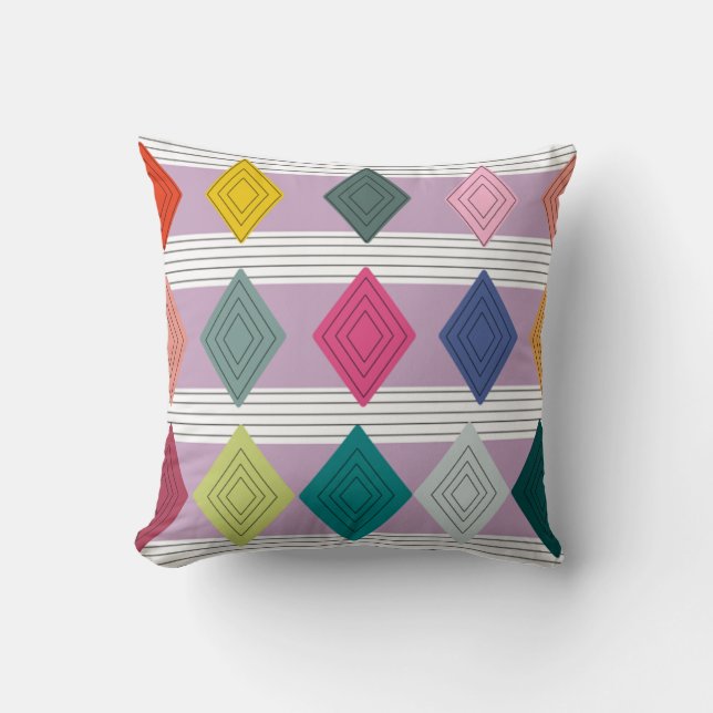 Bauhaus Diamond Quilt  Cushion (Front)